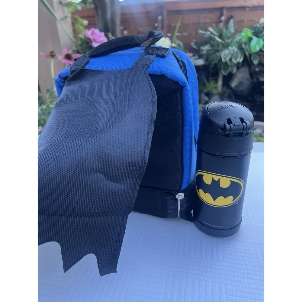 LEGO Batman Lunch Box Thermos FUNtainer Set Detachable Cape Kids School